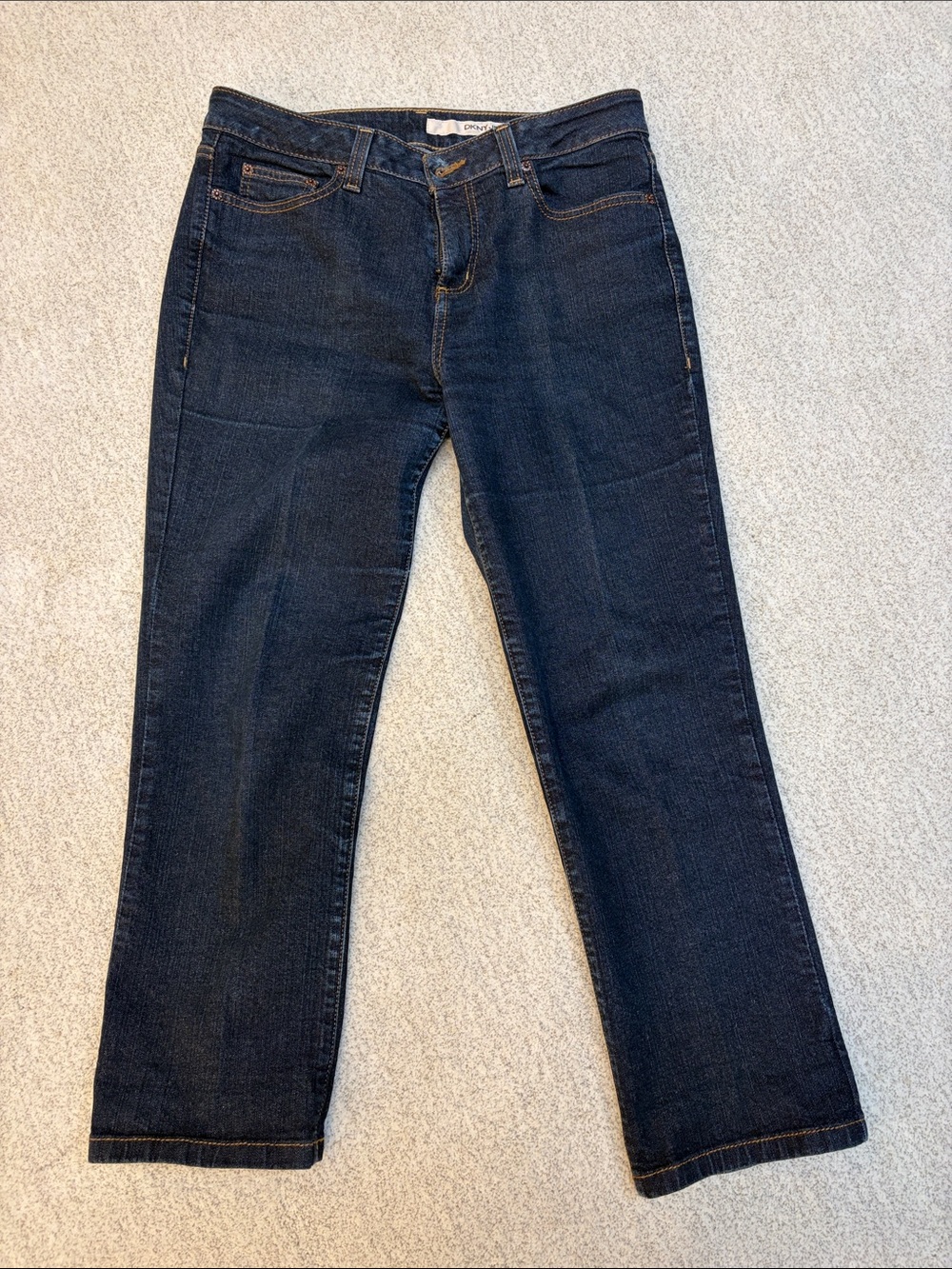 DKNY Dark Wash Straight Leg Crop Jeans (size 12)